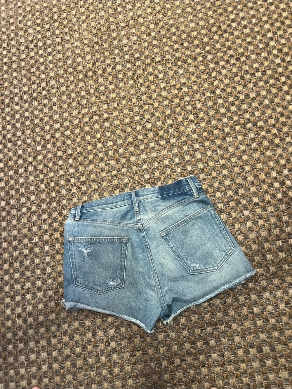 Frame Denim Faded Blue Distressed Cutoff Shorts new